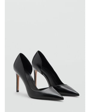 Mango Asymmetrical Heeled Shoes - Black