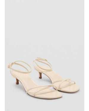 Mango Criss-Cross Straps Sandals - Natural