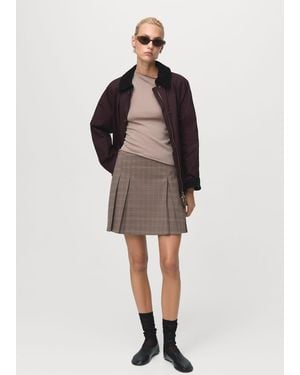 Mango Pleated Mini-Skirt - Multicolor