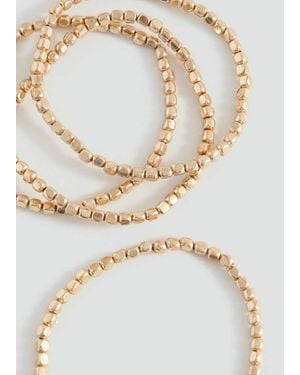 MANGO TEEN Bead Bracelet Set - Metallic