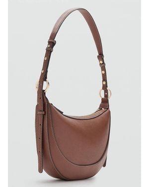 Mango Oval Shoulder Bag - Brown