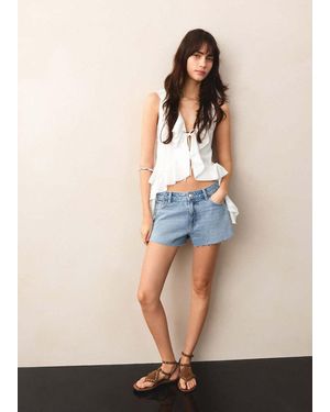 MANGO TEEN High-Waisted Studded Shorts - Multicolour