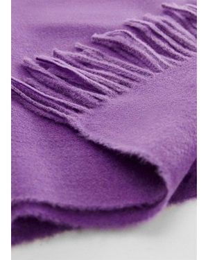 Mango Fringed Edge Scarf - Purple