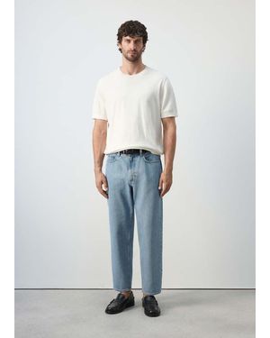 Mango Sammy Cropped Carrot Fit Jeans - White