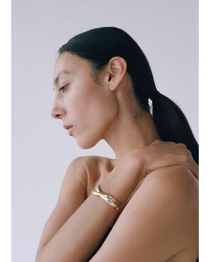 Mango Set Of Combined Rigid Bracelets - White
