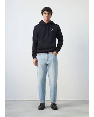 Mango Kapuzenpullover Mit Grafikmuster - Blau