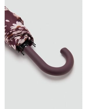 Mango Flower Print Umbrella - Red