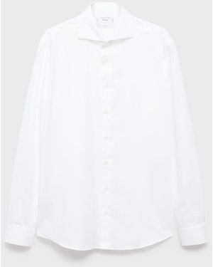 Mango Slim-Fit Hemd Aus 100% Baumwolle - Weiß