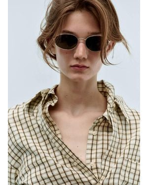 Mango Metallic Frame Sunglasses