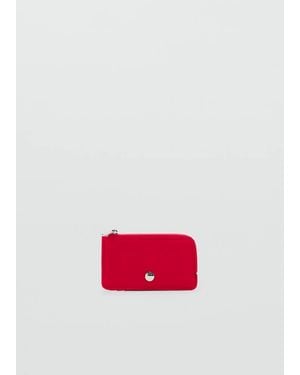 Mango Nylon Zip Cardholder - White