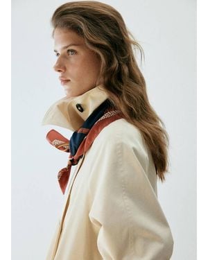 Mango Chain-Print Scarf Bleu Marine - Neutre