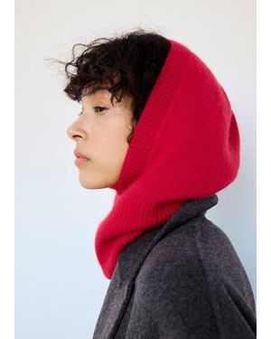 Mango Balaclava Knit Buttons - Red