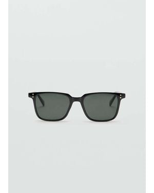 Mango Rectangular-Frame Sunglasses - Black