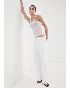 Mango Balloon Crop Jeans - White