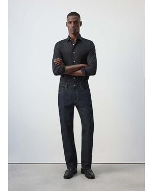 Mango Moby Relaxed Fit Dark Wash Jeans - Multicolour
