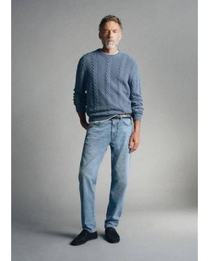Mango Jersey Aus 100 Baumwolle, Pinori-Filati-Garn - Blau