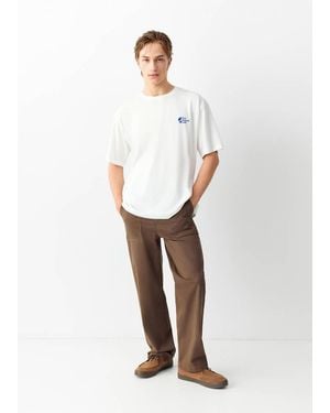 MANGO TEEN Printed Cotton-Blend T-Shirt - White