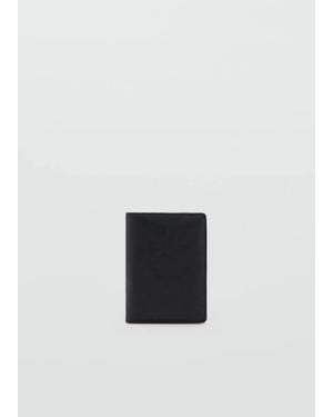 Mango Wallet With Embossed Effect - Black