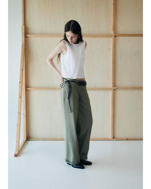 MANGO TEEN Textured Detail Slit Top - Natural