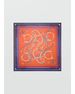 Mango Halstuch Mit Chain-Print - Orange