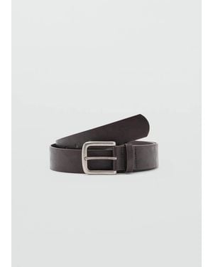 MANGO TEEN Faux-Leather Belt - Brown