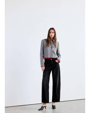 Mango Mid-Rise Balloon Jeans - White