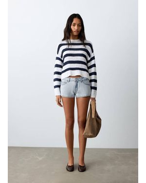MANGO TEEN Micro Fit Low Waist Shorts - White