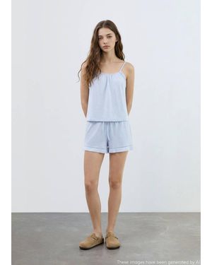 MANGO TEEN 100% Cotton Pyjamas Set - White