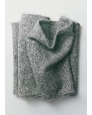 Mango Plain Knitted Scarf - Grey