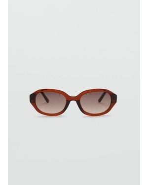 Mango Rectangular-Frame Sunglasses - Pink