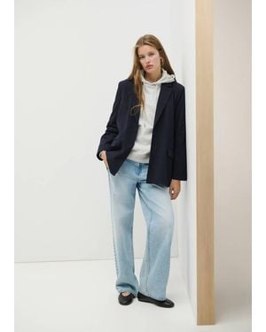 MANGO TEEN Crepe Blazer With Pockets - Blue