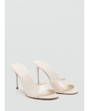 Mango Stiletto Heel Sandal - White