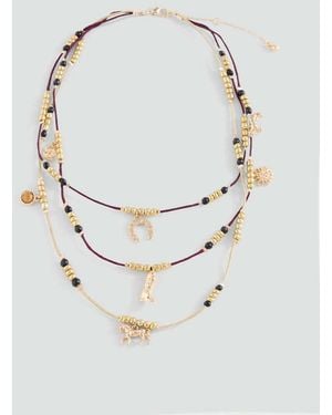 MANGO TEEN Multichain Bead Necklace - White