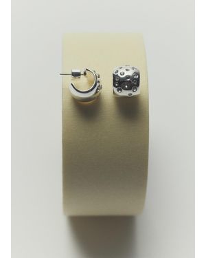 Mango Verschiedene Ohrringe Im Set - Grün