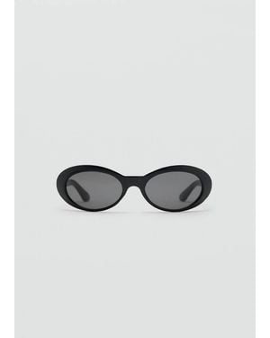 Mango Oval-Frame Sunglasses - Black
