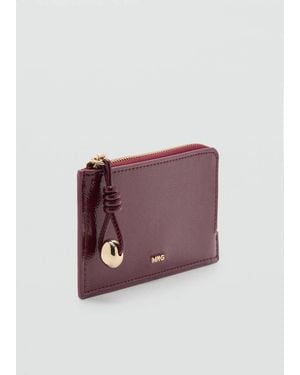 Mango Mini Beaded Card Holder - Black