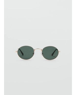 MANGO TEEN Round Metal-Frame Sunglasses - Blue