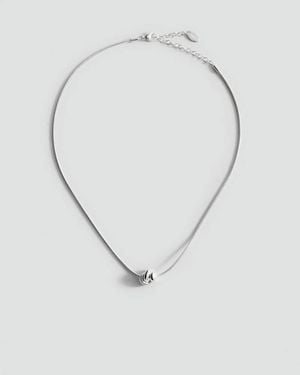 Mango Stainless Steel Beaded Necklace - White