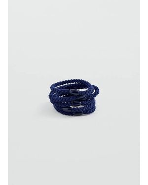 MANGO TEEN Pack 6 Hair Ties - Blue