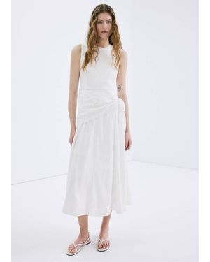 Mango Handkerchief A-Line Dress - White