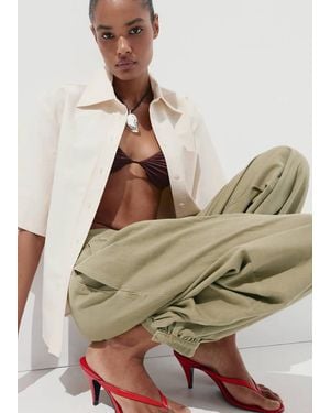 Mango Baggy Mid-Rise Jeans - Natural