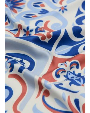 Mango Floral Scarf - Blue