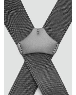 Mango Adjustable Elastic Straps With Leather Details - Grey