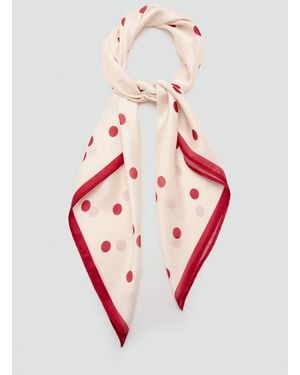 Mango Foulard Raso Quadri Rosso