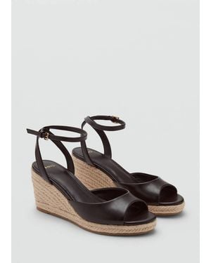 Mango Espadrille Wedge Sandal - White