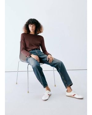Mango Knit Striped Jumper - Blue