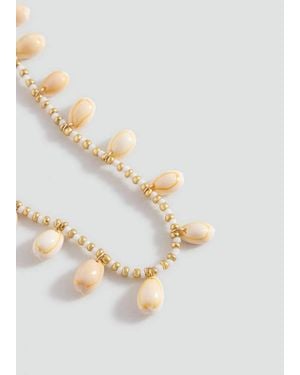 MANGO TEEN Shells Bead Necklace - White