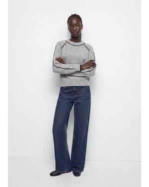 MANGO TEEN Jumper With Lurex Detailing - Blue