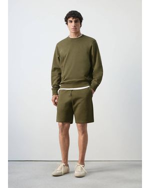 Mango Lightweight 100% Cotton Sweatshirt - Green