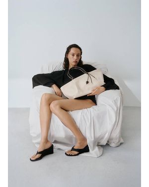 Mango Canvas Tote Bag - Grey